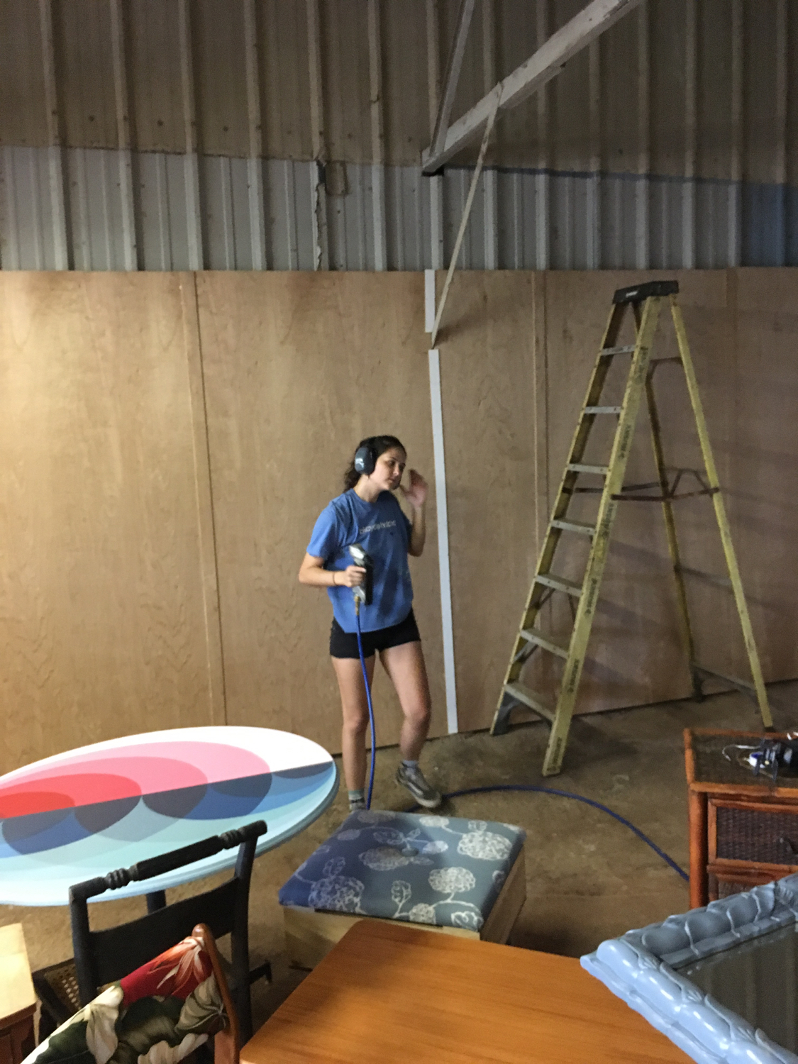 I think Kristina is doing the staple gun dance.