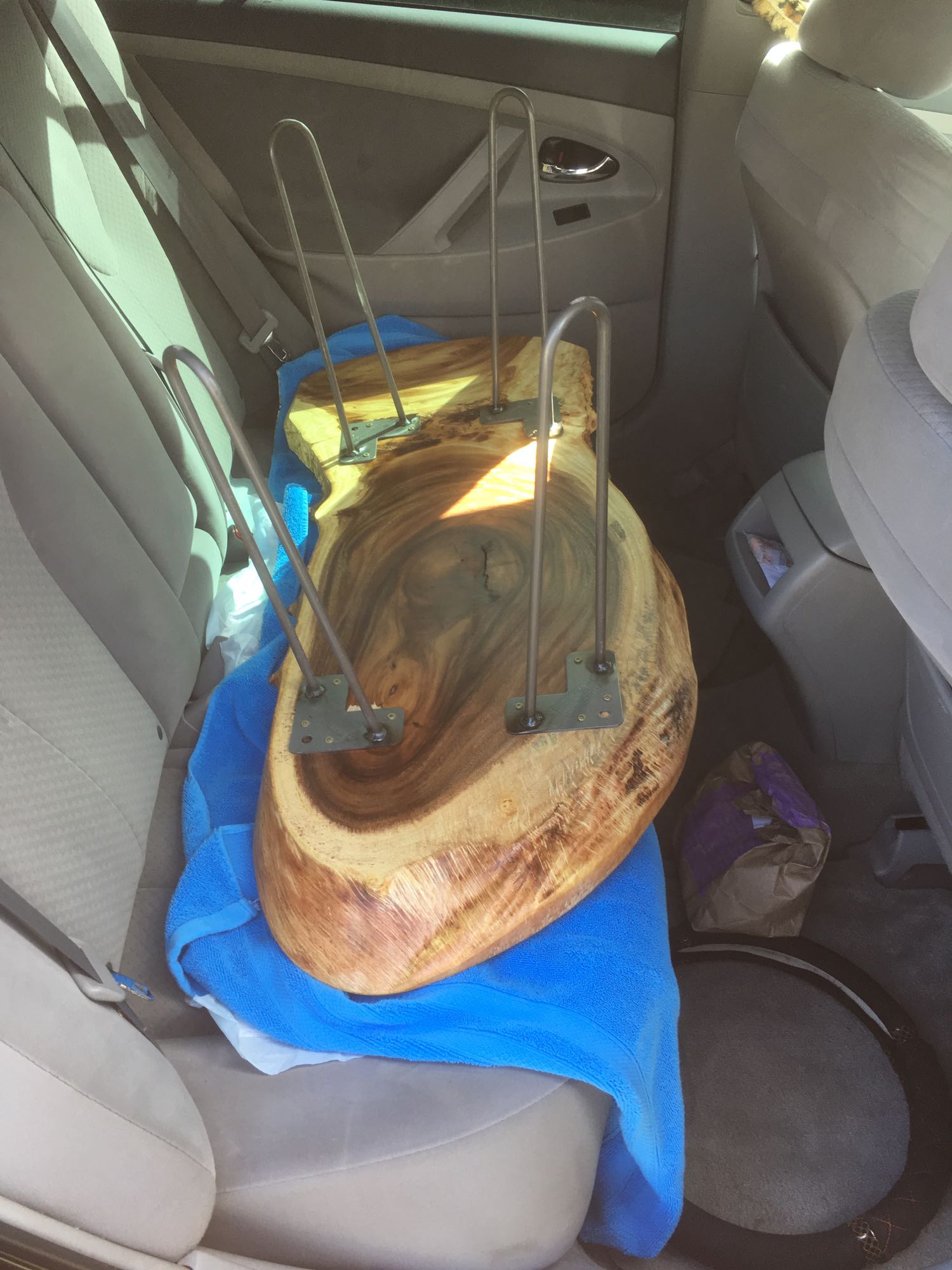 In our client's car!