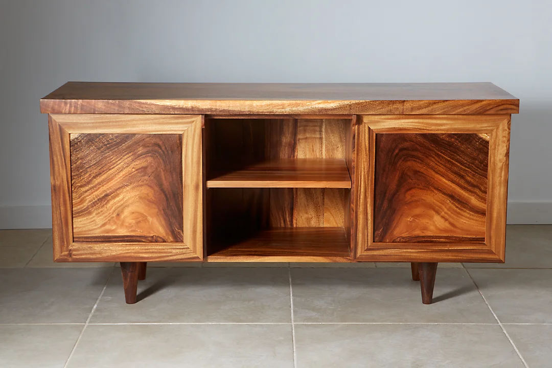 Monkeypod TV Stand, Signature Doors