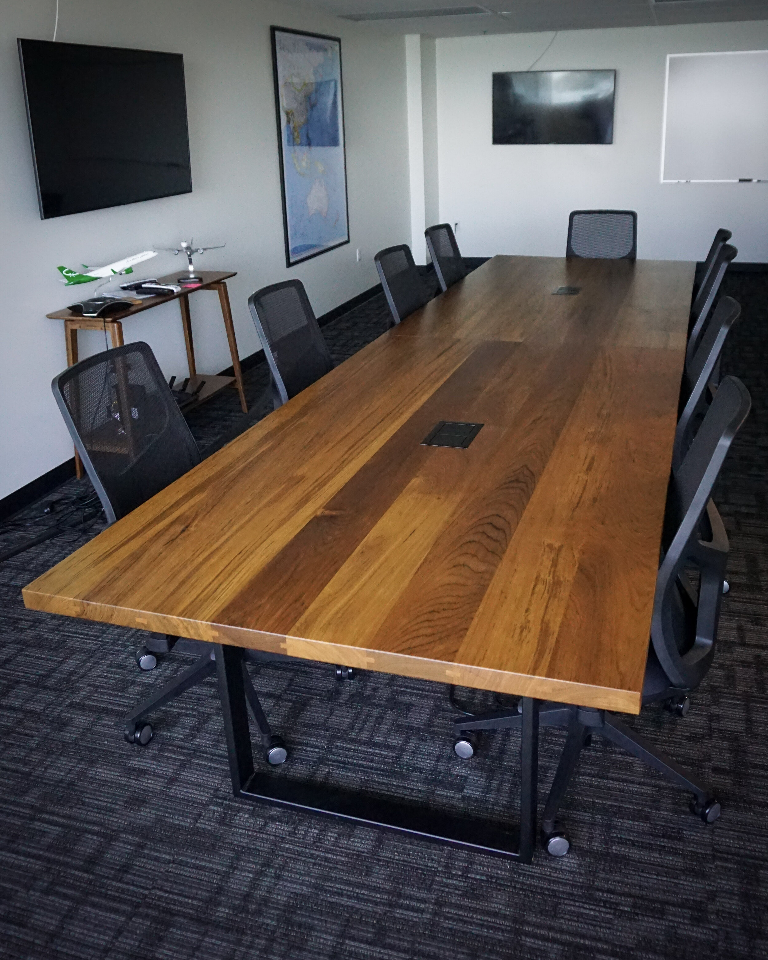 Solid Teak Boardroom Table