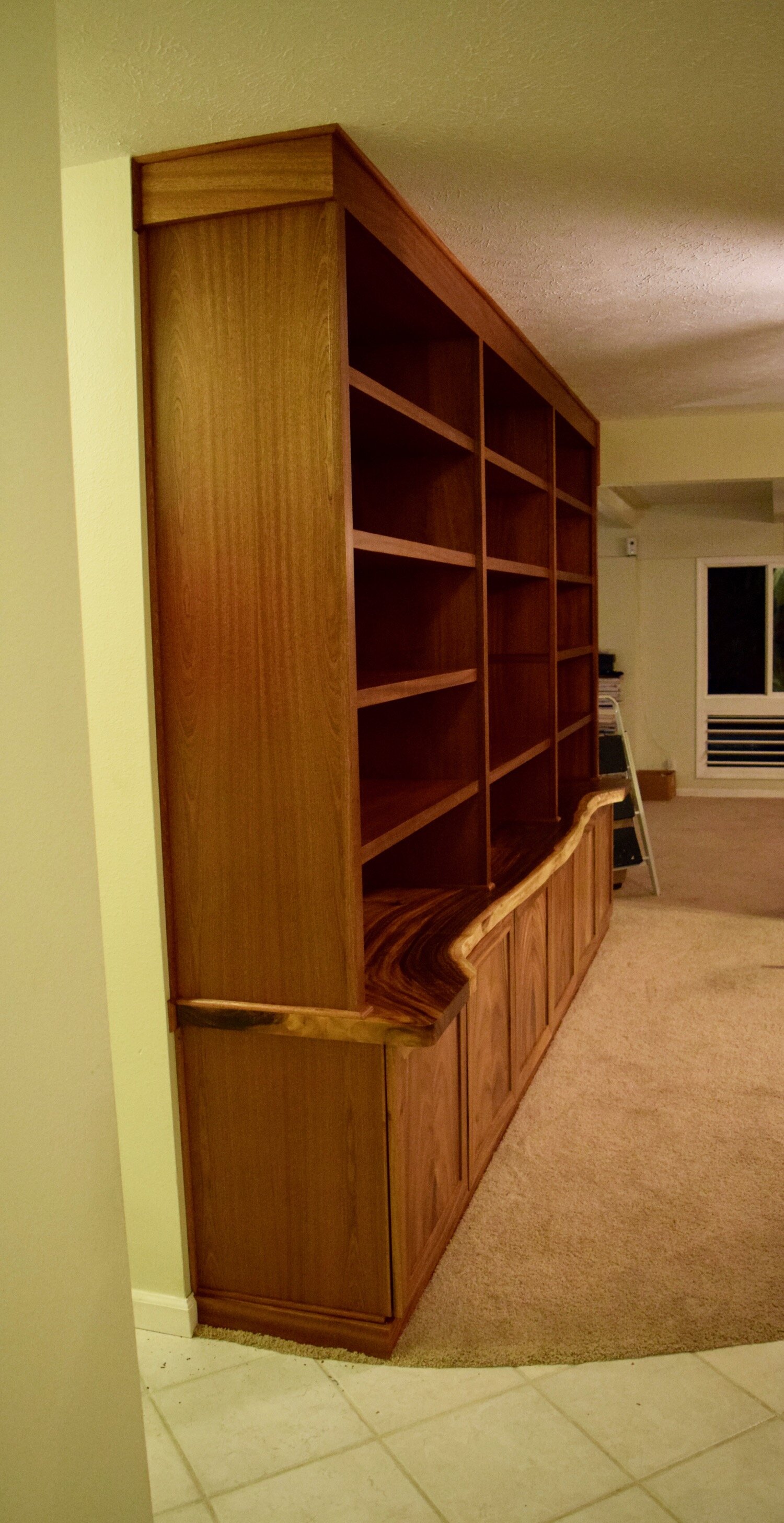 Sapele construction of the upper millwork.