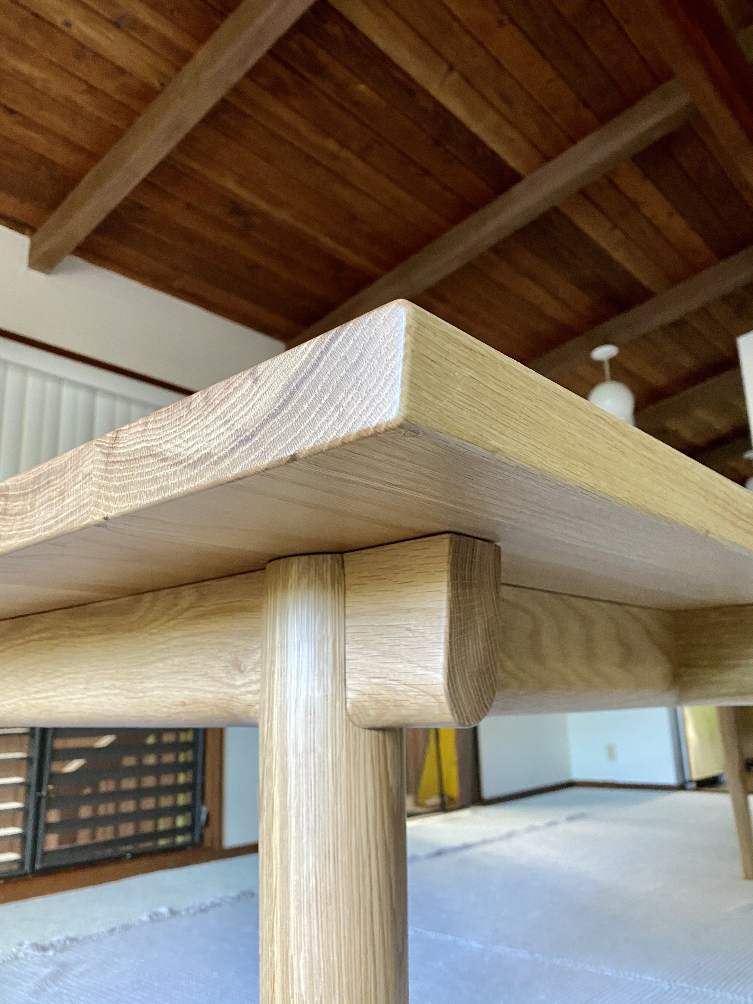 Closeup on the base joinery
