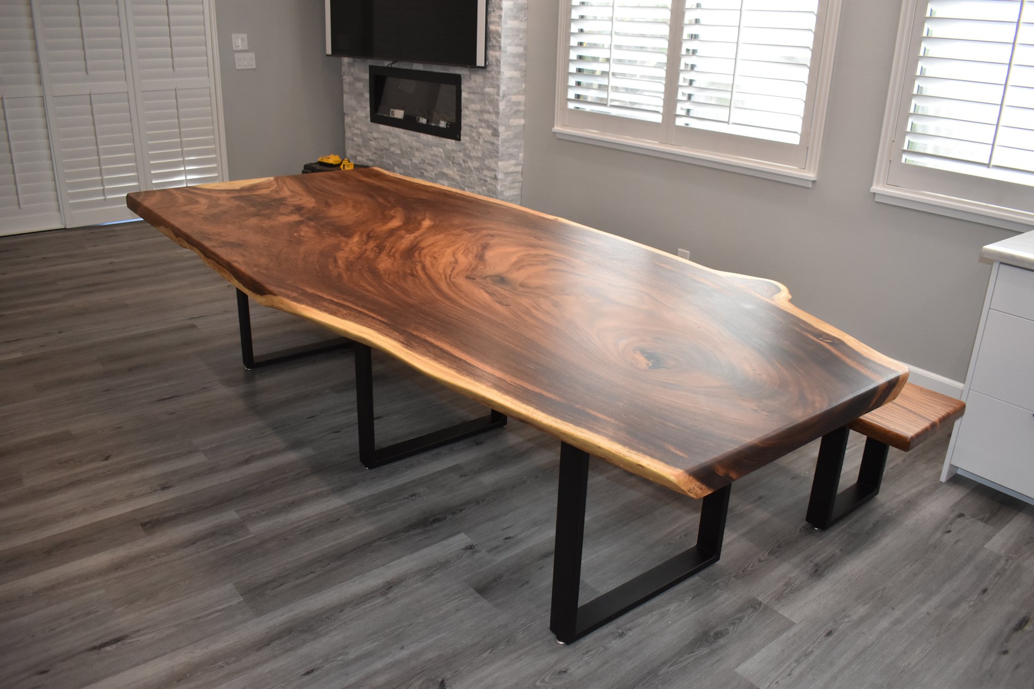 10' monkeypod slab dining table