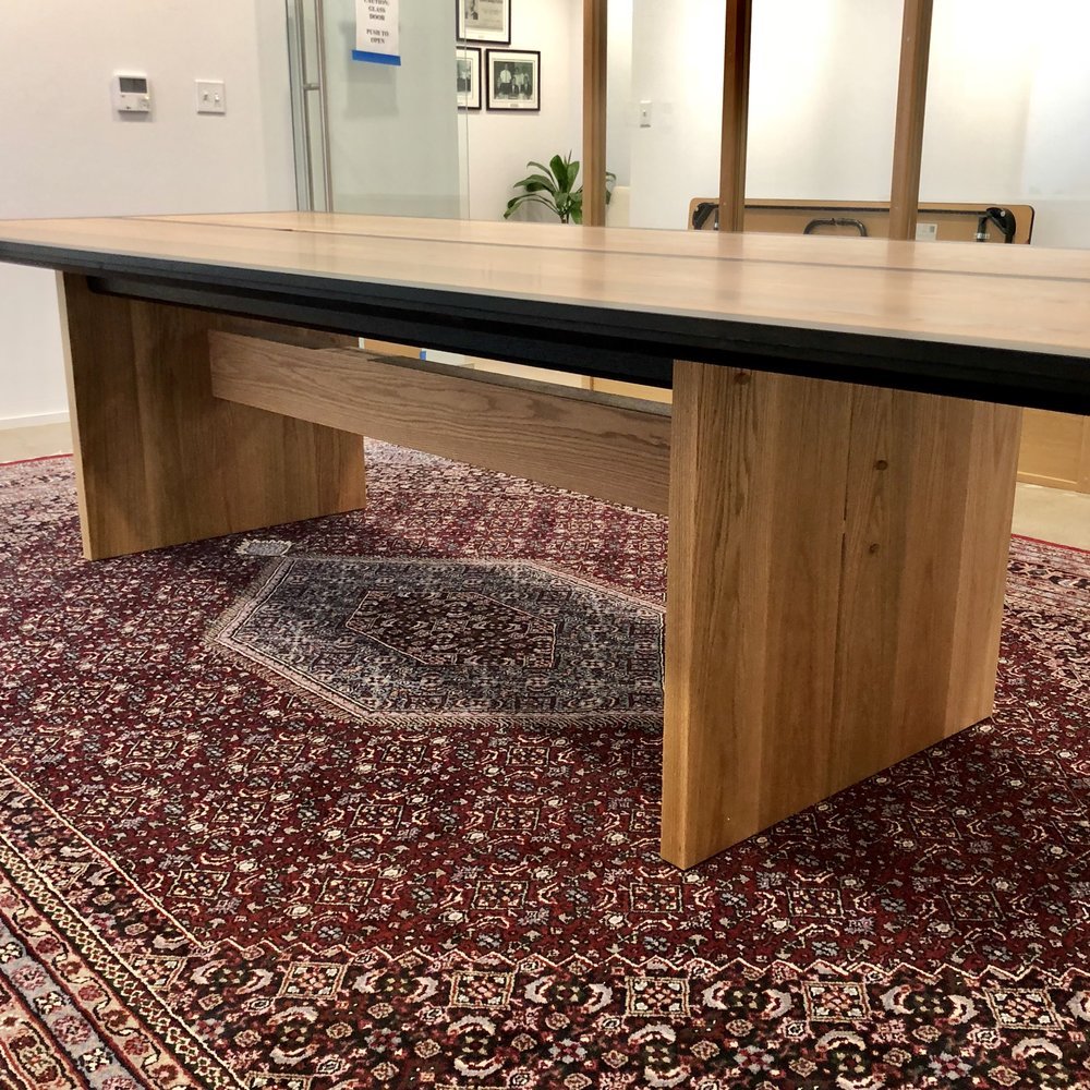 Oak conference table
