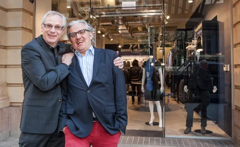 Peter Thompson at the Grand Opening of the Daniel Hechter store in Perth.