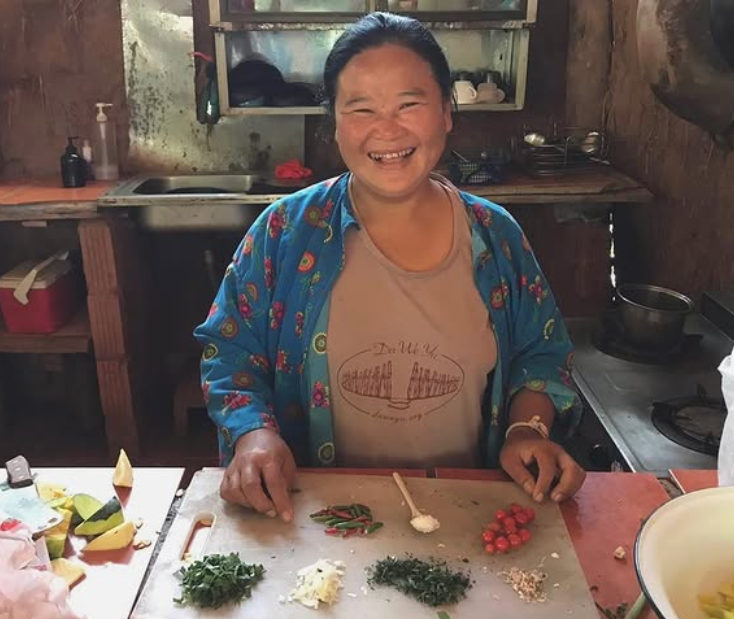 Lahu vegetarian lunch being prepared