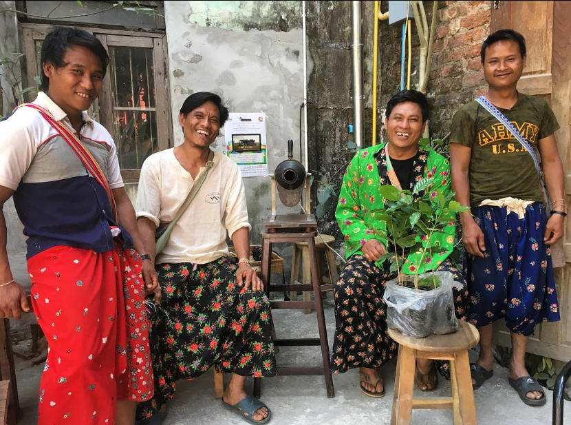 Lahu women in traditional dress at Suan Lahu