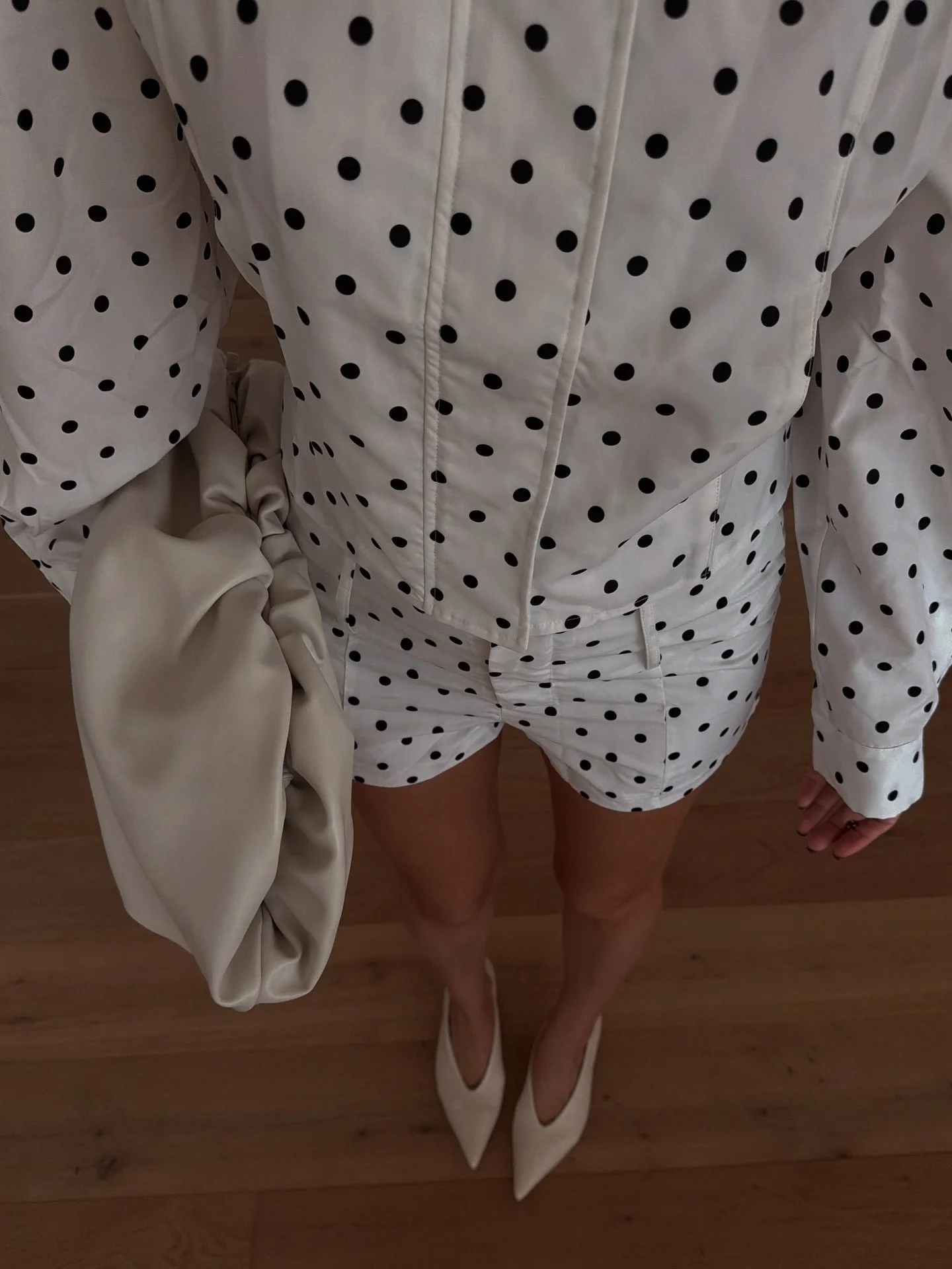 Loves a polka dot set.
