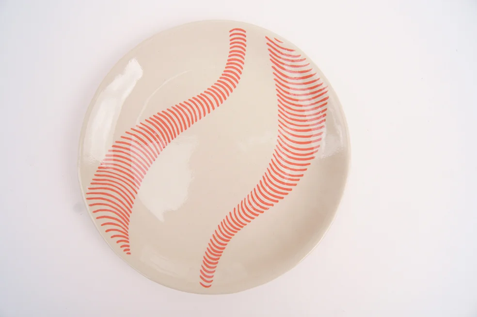 Dessert plate / dark orange