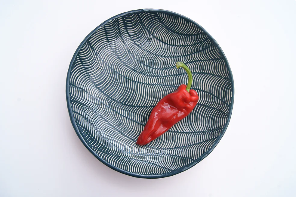 Giant bowl / teal blue