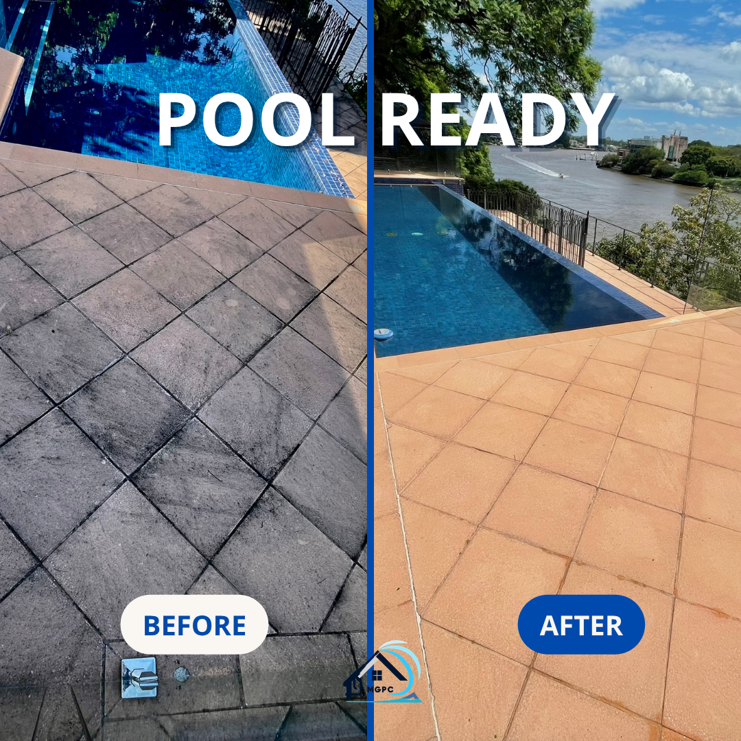 Pool area pressure cleaning Brisbane Southside