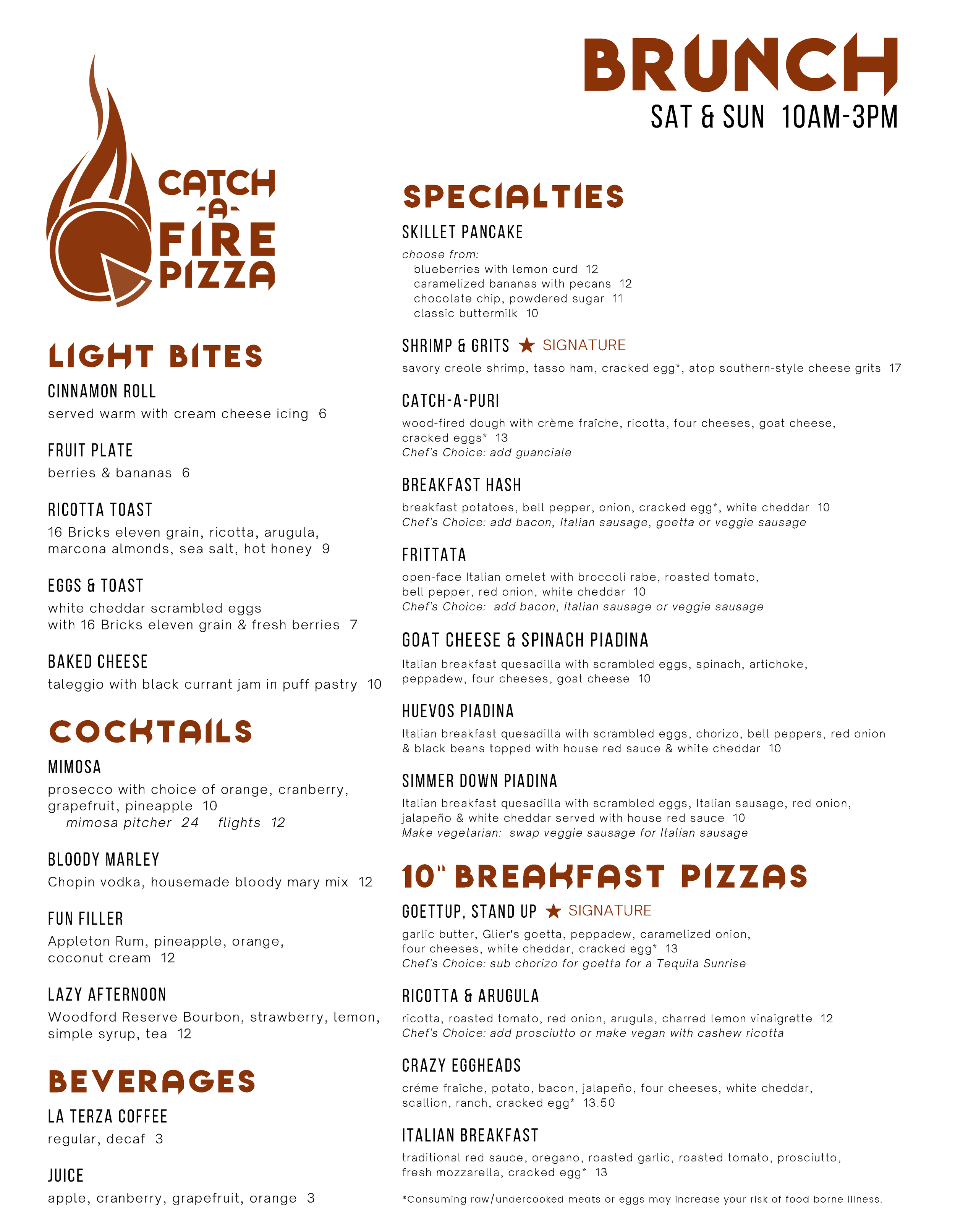 Brunch Blue Ash — CatchaFire Pizza