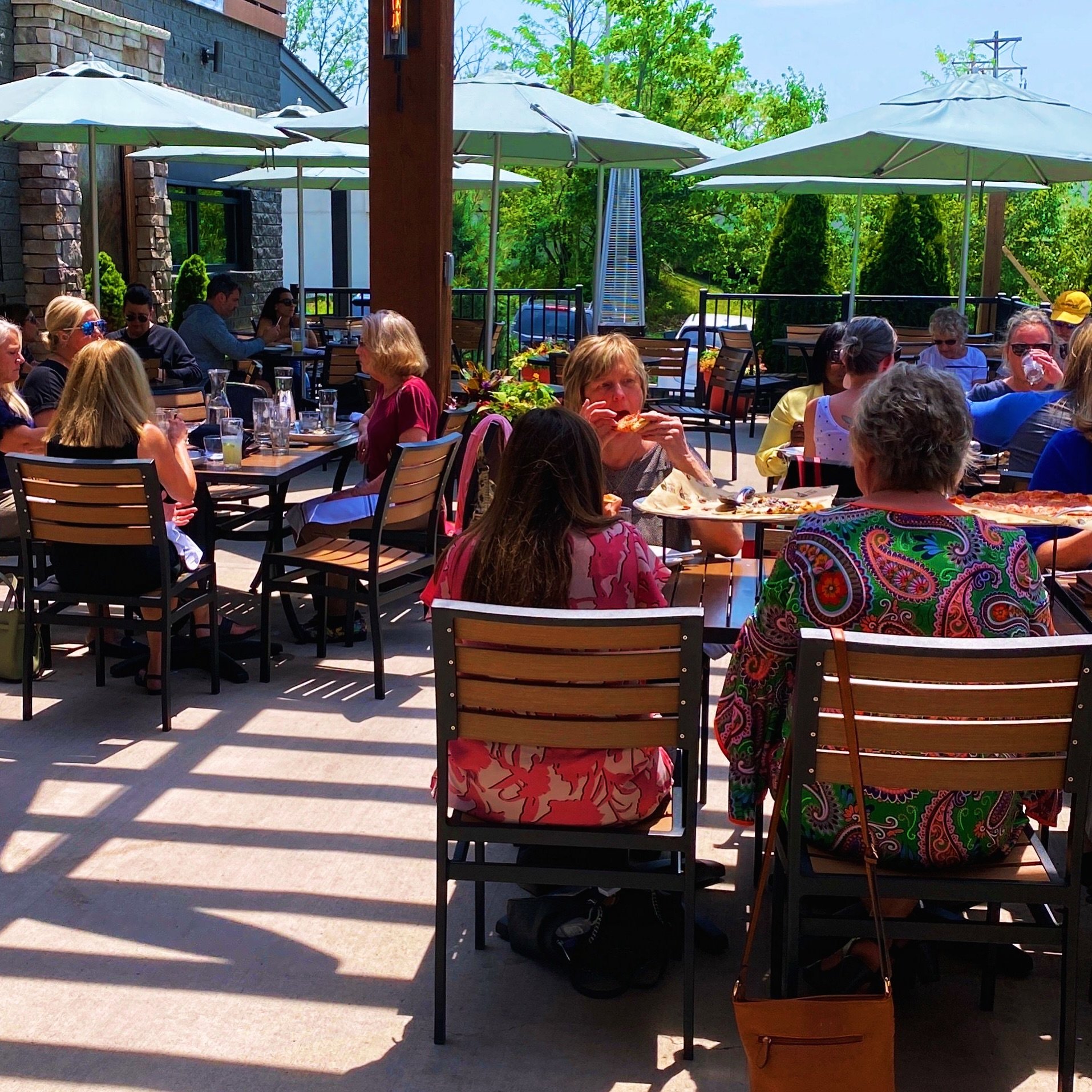 Great day to enjoy pizza on the patio! Stop by any of our locations today and enjoy this beautiful weather and the best woodfired pizza in Cincinnati! ☀️🍕🔥#bestoutdoordining #eatoutside #bestpatiodining #sunnyday #woodfiredpizza #eatpizzaoutside