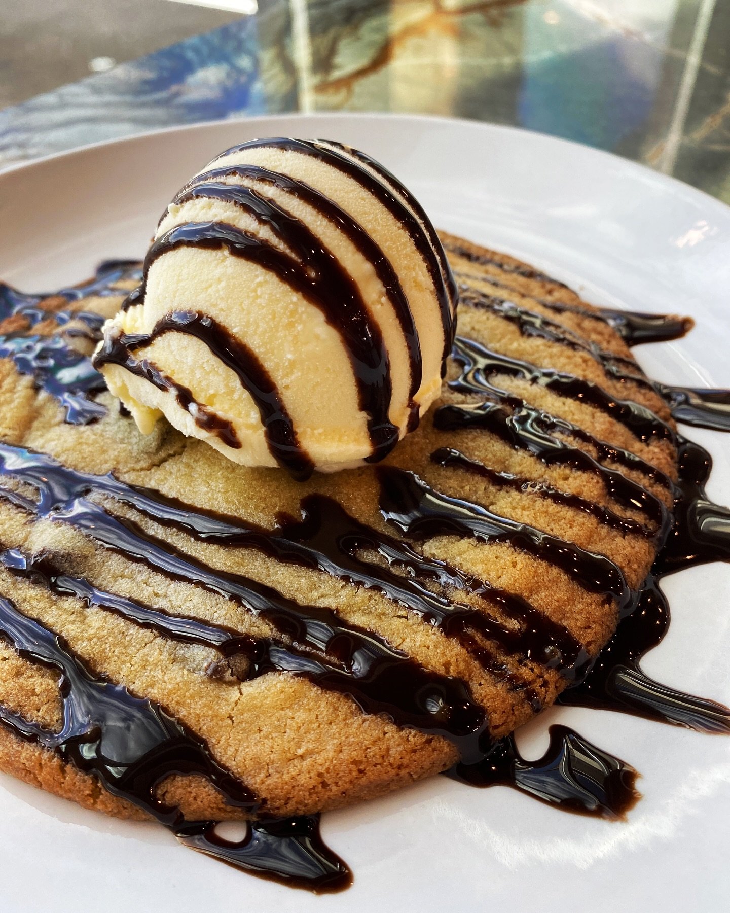 Got a sweet tooth? Then try this delicious warm, chocolate chip cookie topped with a scoop of vanilla bean ice cream and chocolate sauce -available only at LEBANON! We&rsquo;ve got more sweet treats to try at all three locations -check out our menu a