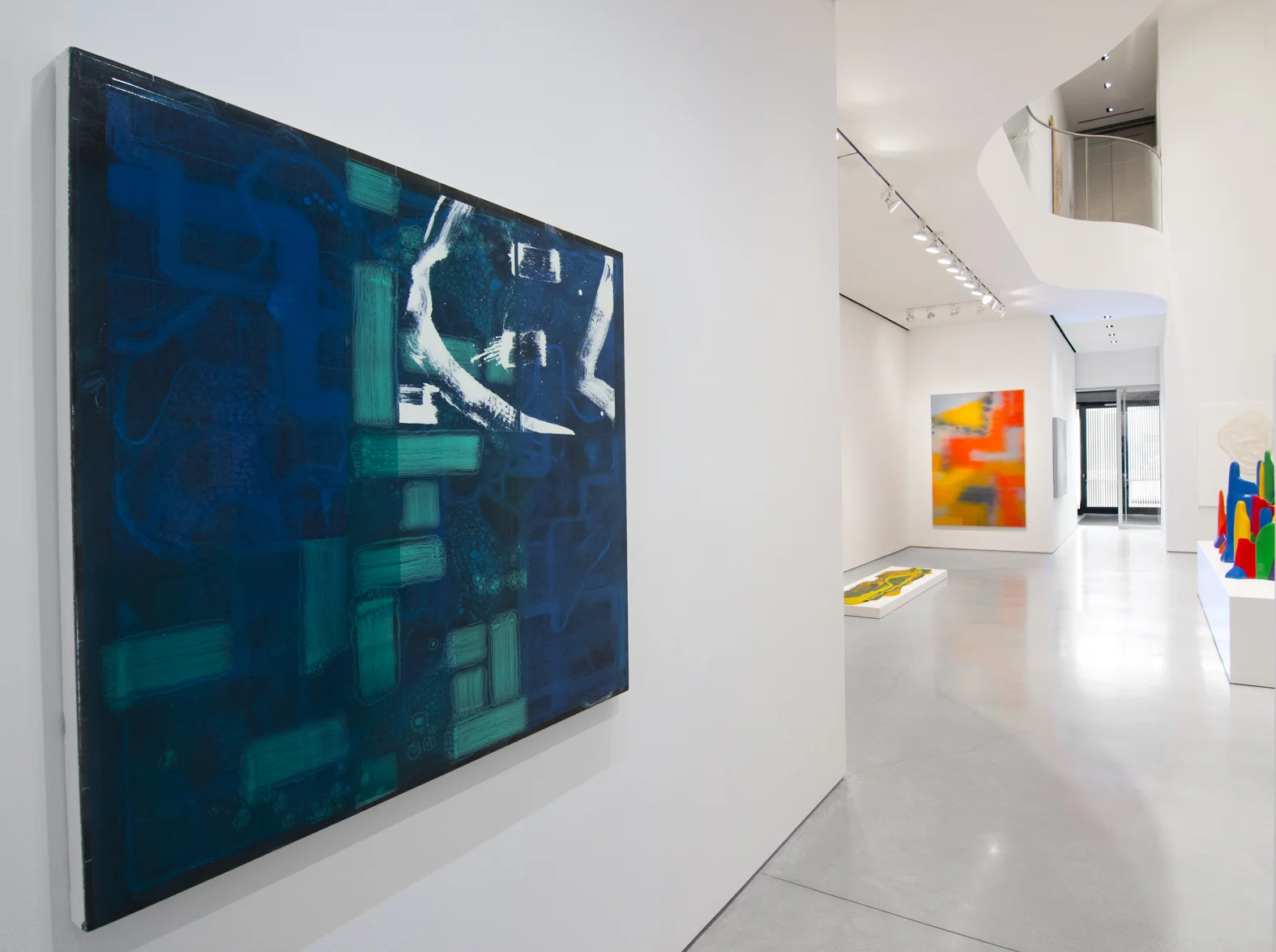 Clockwise from left: Riad Miah, Lynda Benglis, Keltie Ferris, Emil Lukas, Takesada Matsutani, Sol LeWitt