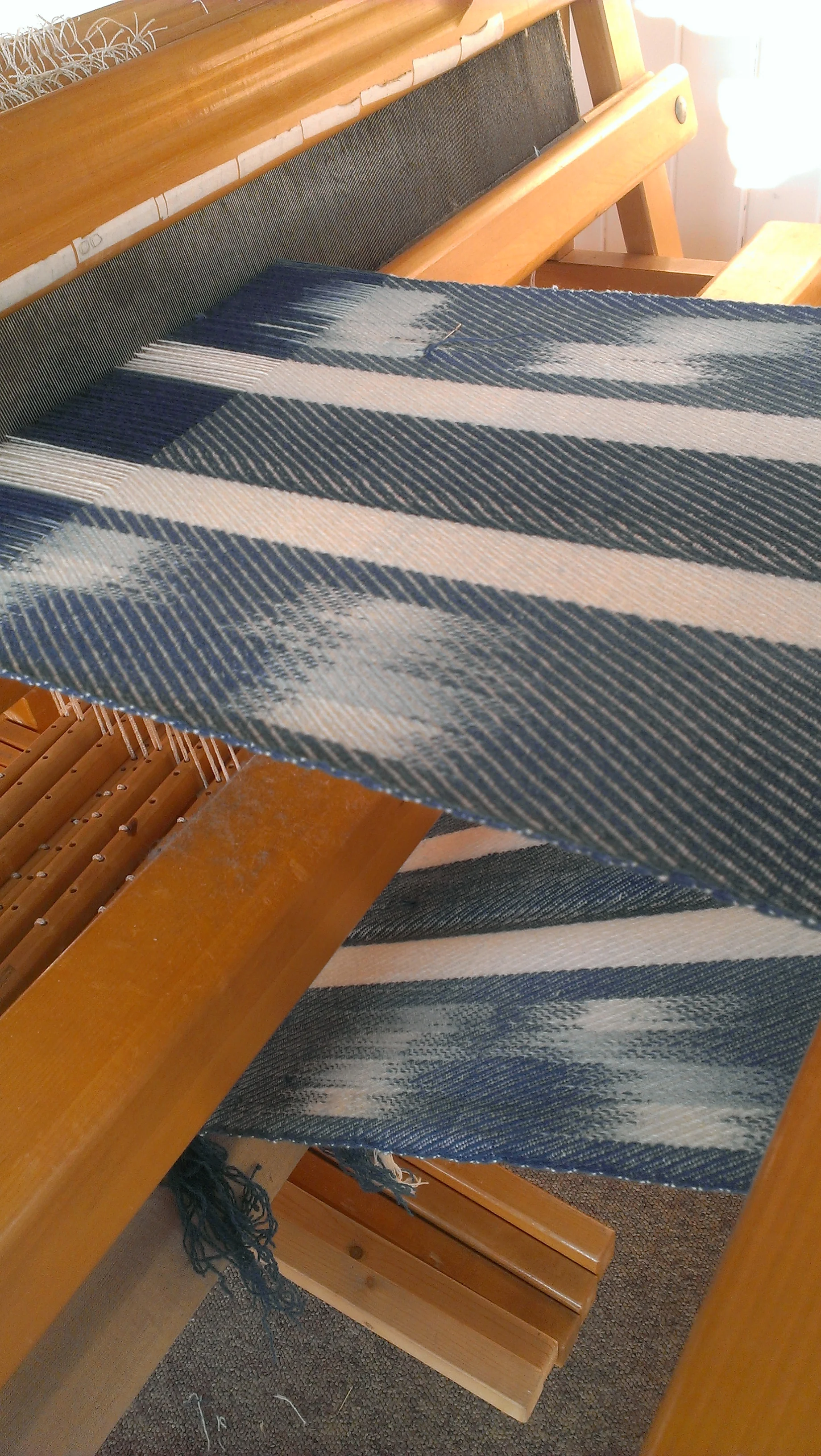ikat weave on loom
