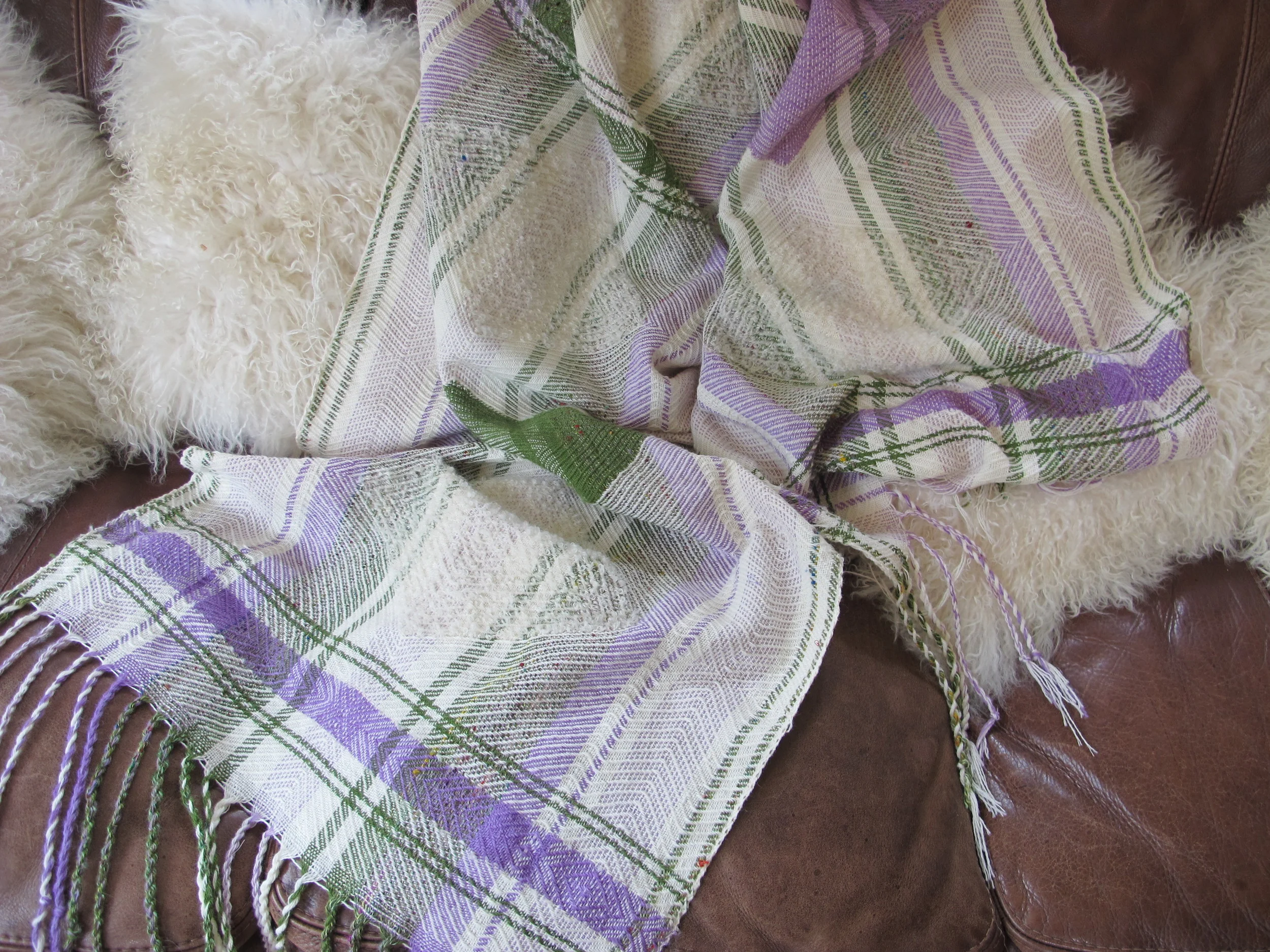 Heather path long narrow throw