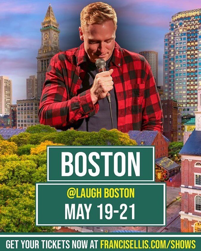 BOSTON THIS WEEKEND. I&rsquo;m on my way!! 5 shows, Thursday-Saturday at Laugh Boston @laughboston Come out, can&rsquo;t wait to see ya!! Get tickets NOW- link in bio 📸 @ryanisreallypolite