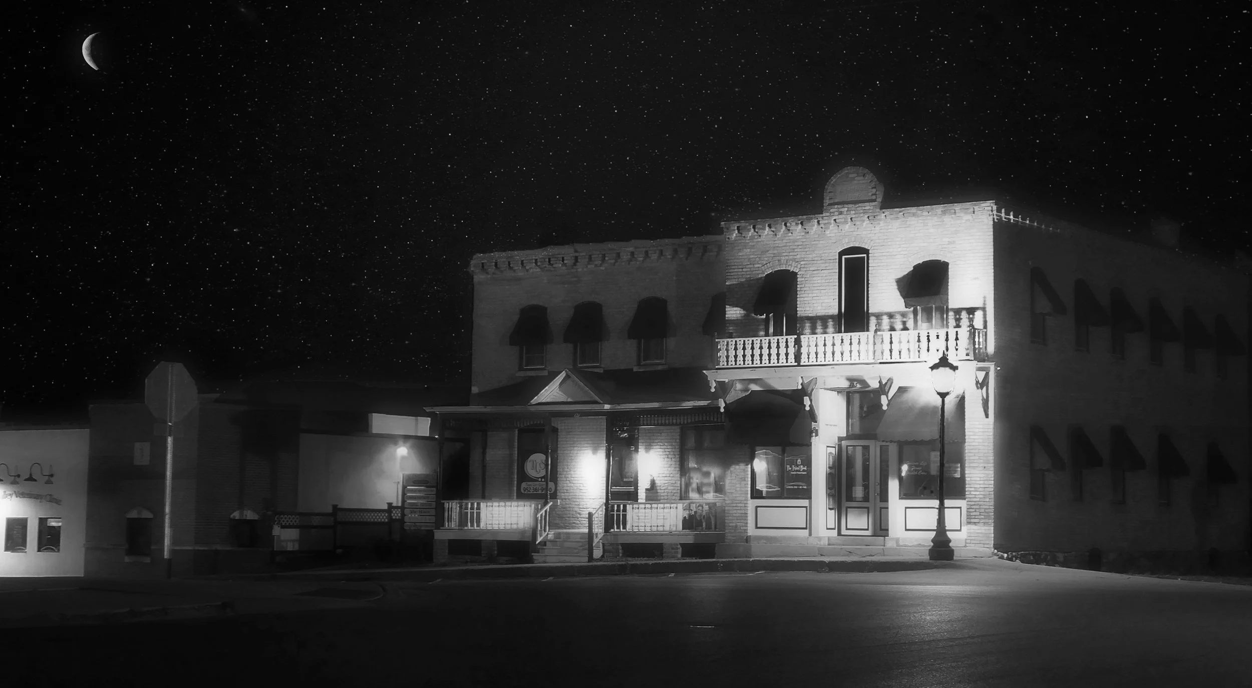 Hometown Midnight - B&W