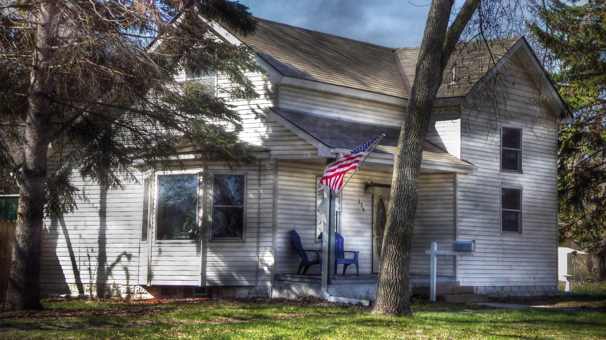House in Morning Shadows