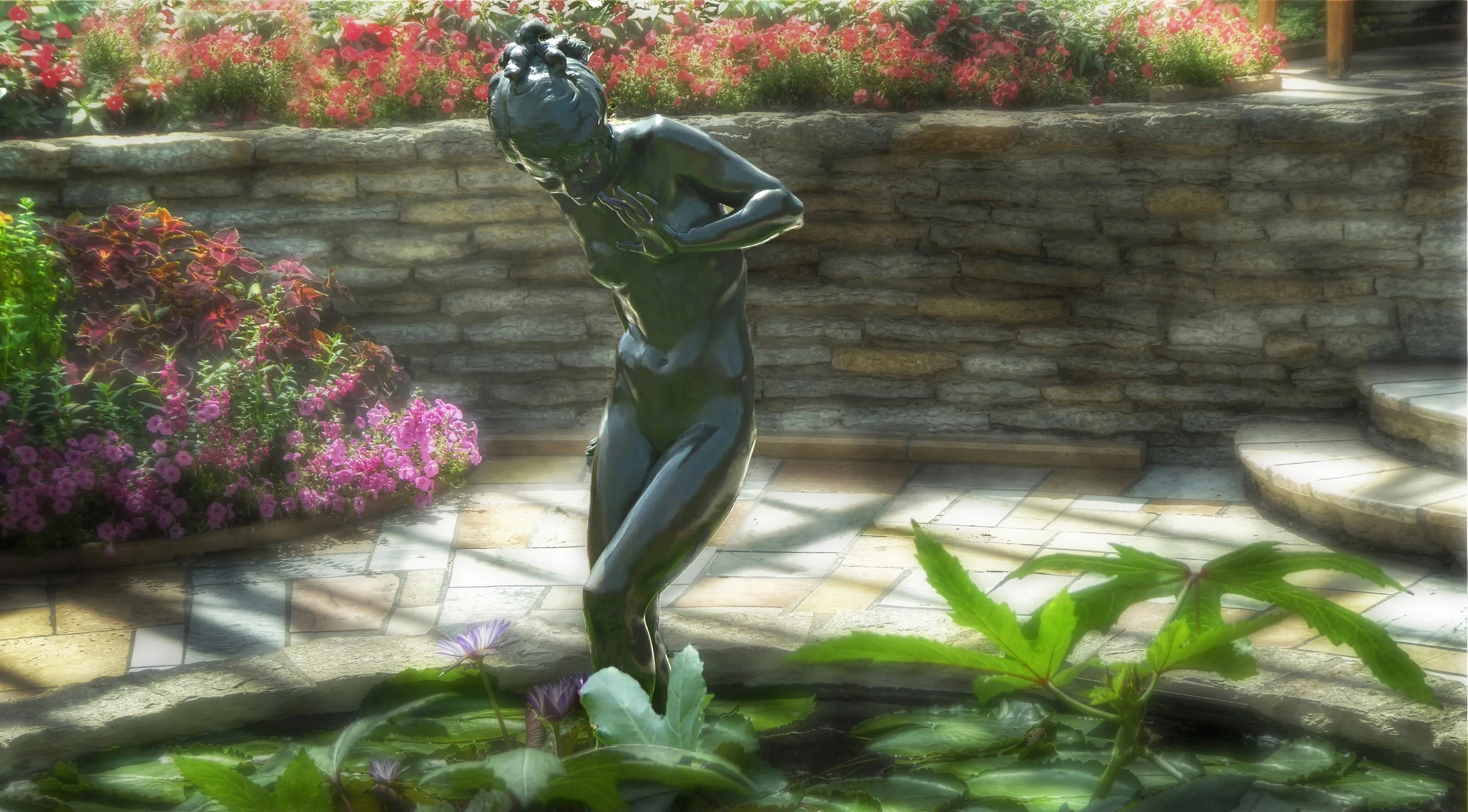 Sculpture "Play Days" by Harriet Frishmuth, 1920s.