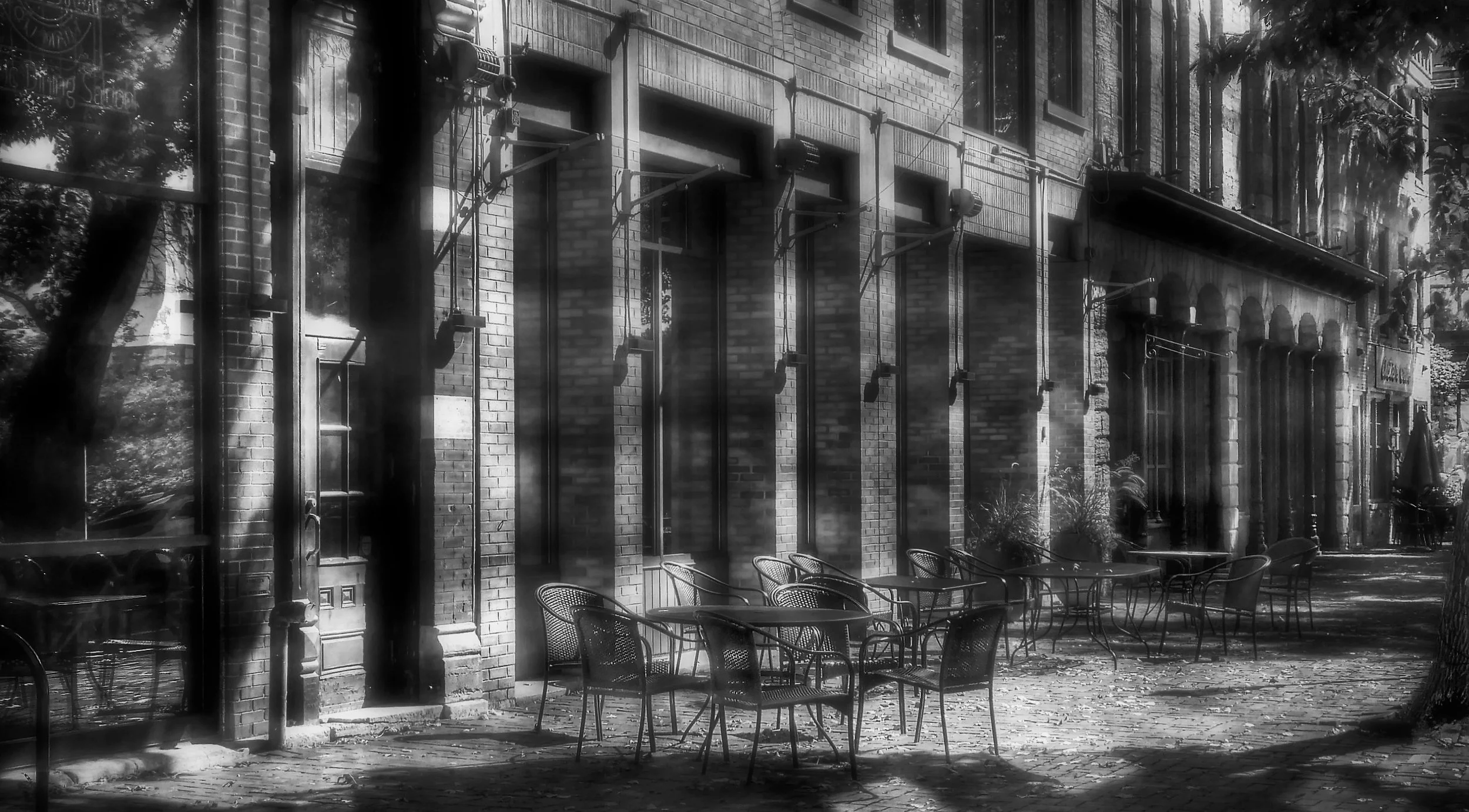 Historic Main Street, Minneapolis--B&W