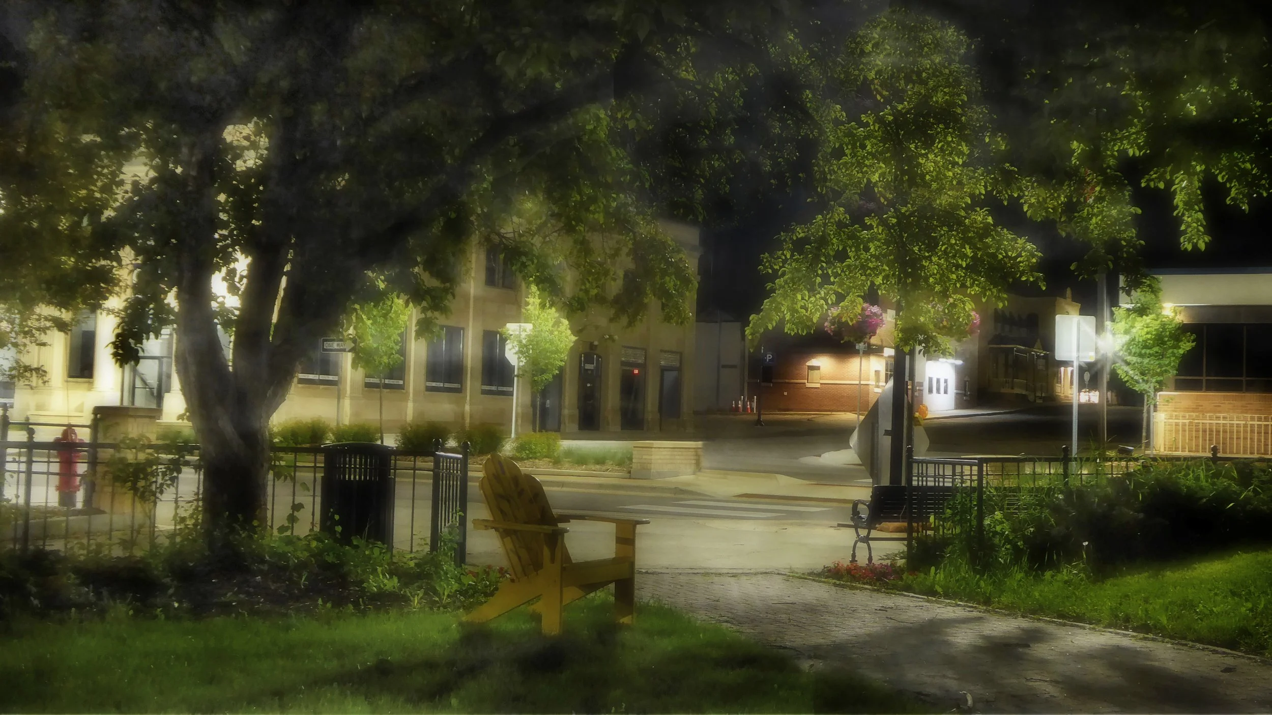 Park Entry, Summer Night