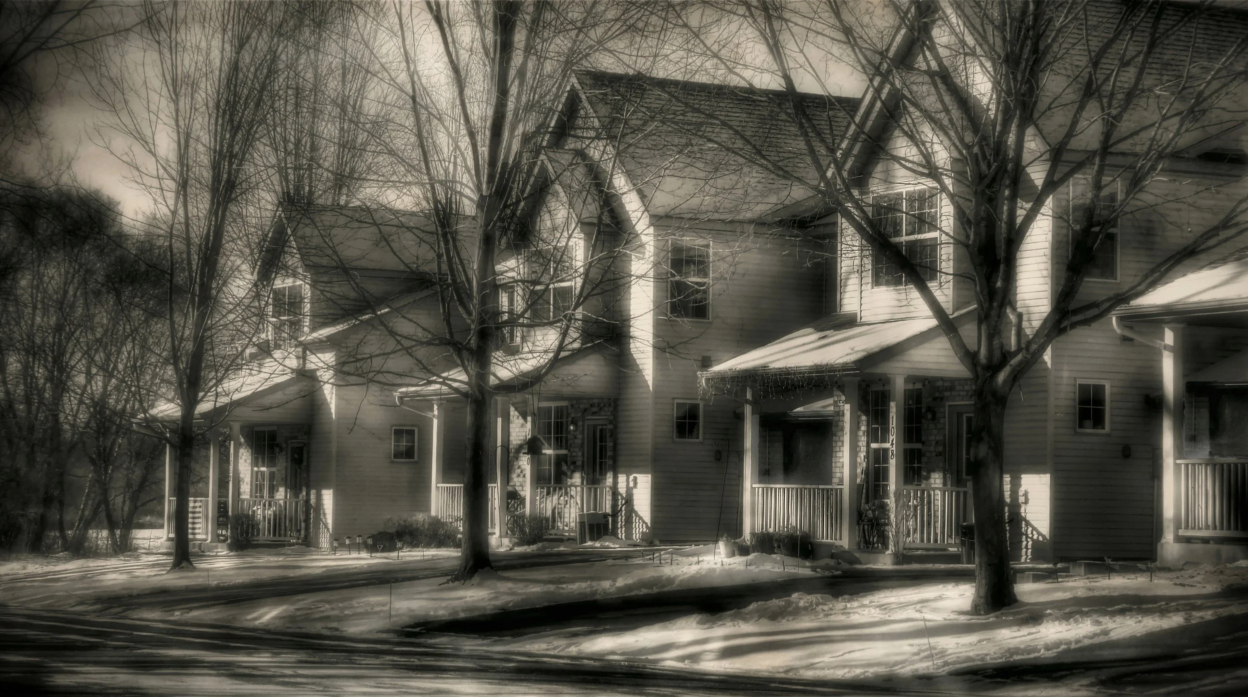 Townhouses at Winter's Dusk