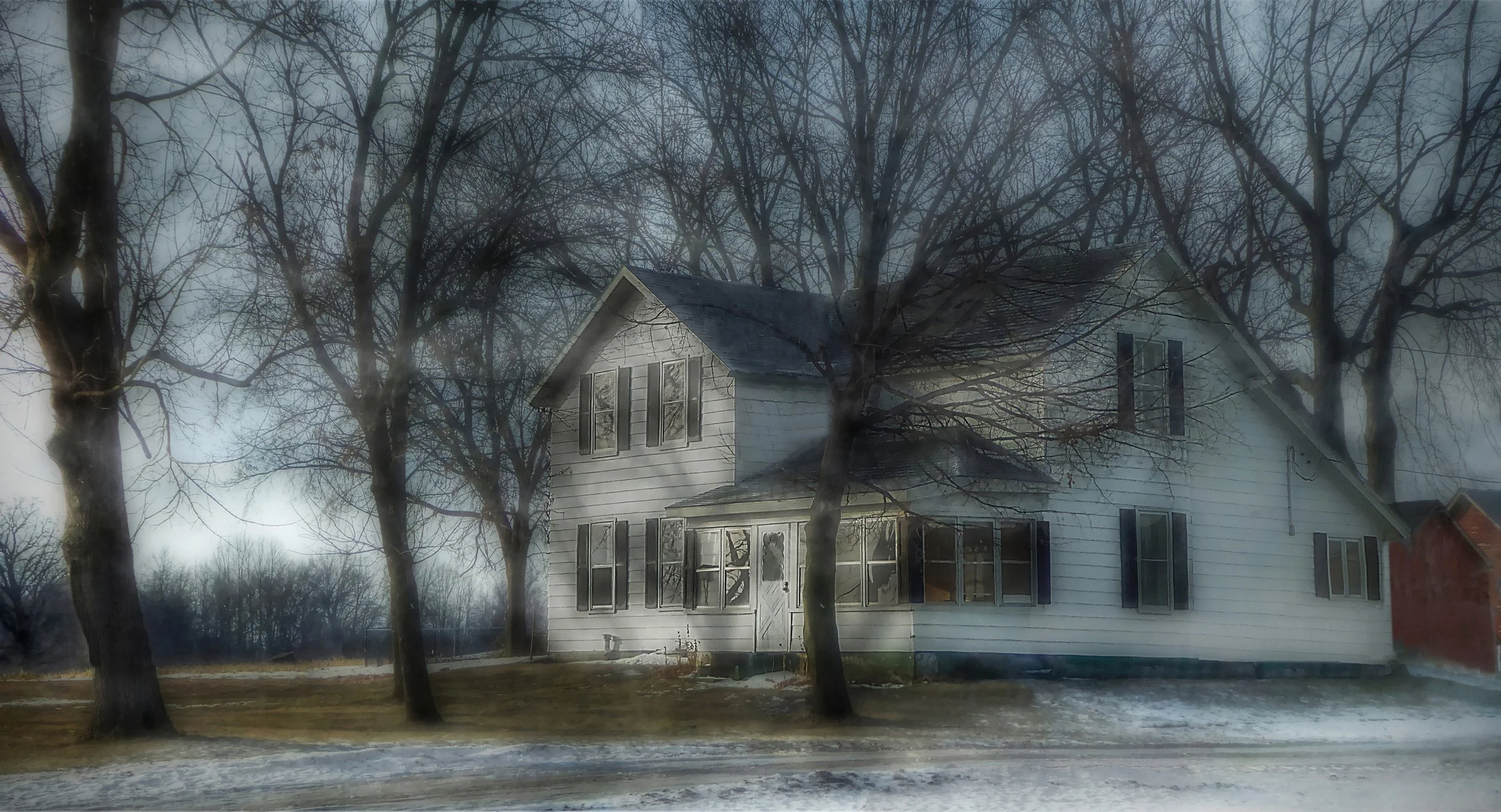 Farmhouse at Winter's Dusk