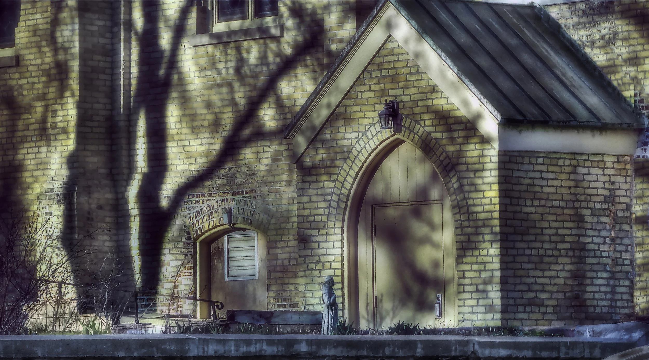 Churchyard at Sunset