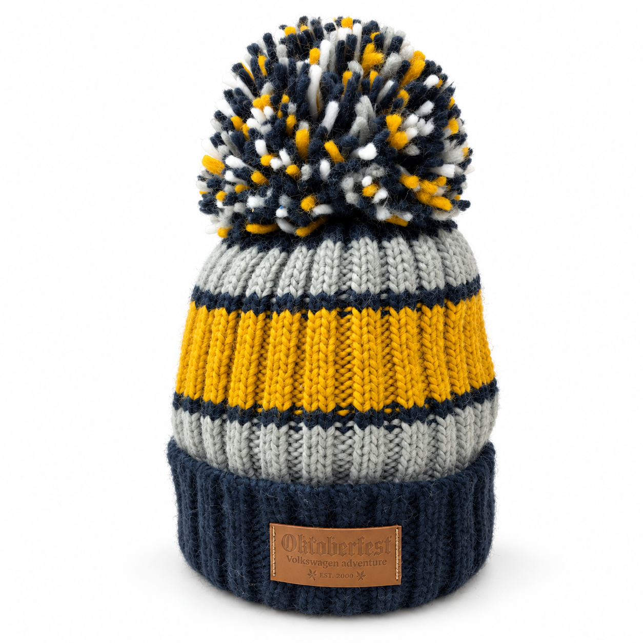 Chunky navy and mustard bobble hat.png