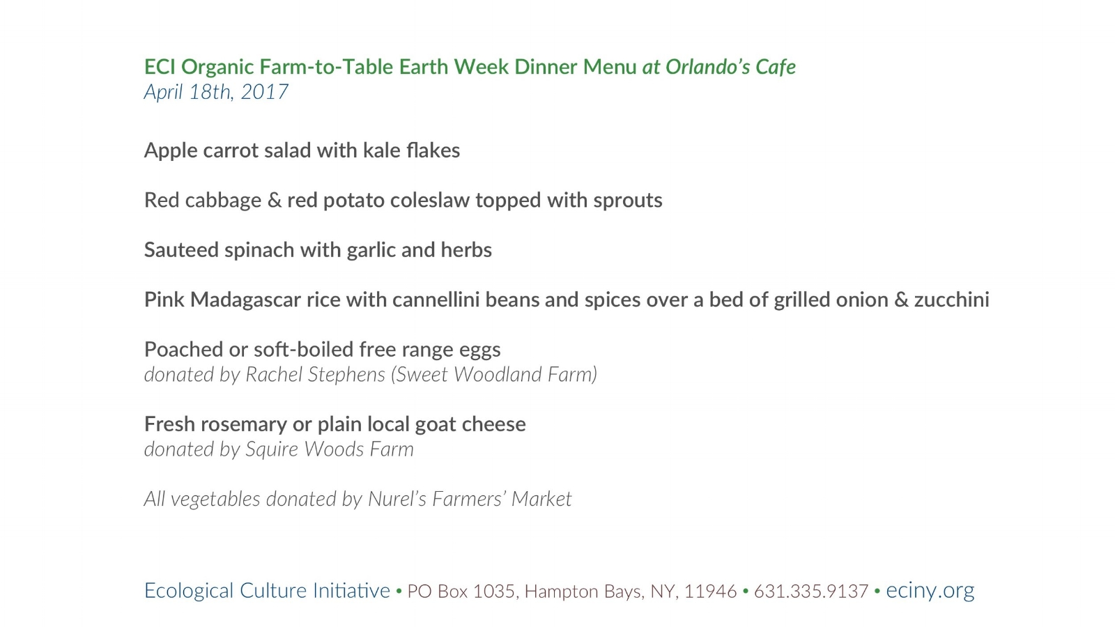 Farm-to-Table Earth Week Dinner - April 18th, 2017 - 8.5x11 menu.jpg