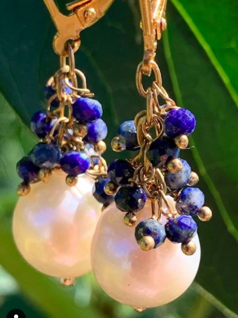 Silk and Sea Designs - Gemstone Lapis Earrings.png