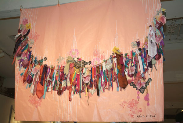 Two Side of My Spirit (back), 64 in. 120 in, 2010, Mixed Media on Canvas