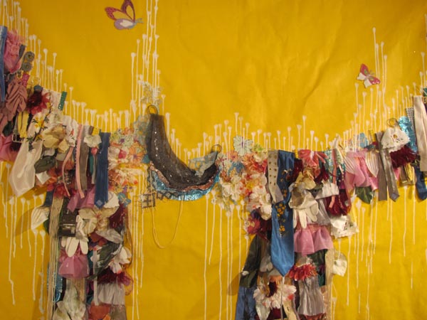 Two Side of My Spirit (front), 64 in. 120 in, 2010, Mixed Media on Canvas