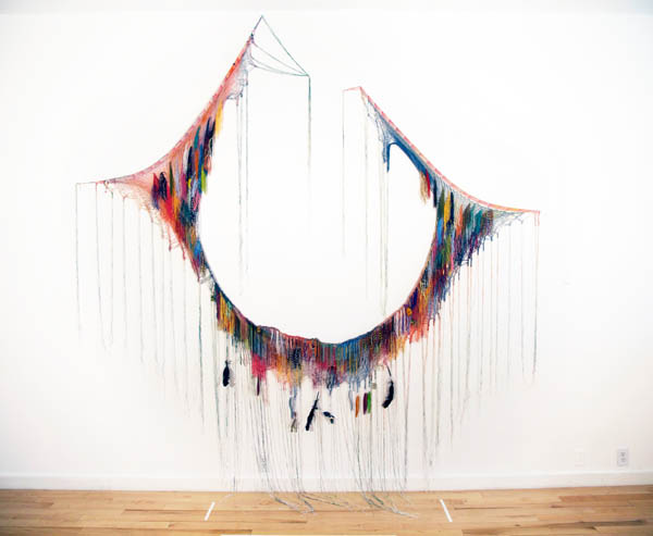 An Offering of Self, Commissioned Installation , Mixed Media on Hammock, 100 x120 in. 