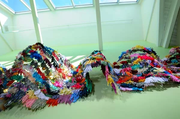 Beyond the Visual Rainbow, Commissioned Public Artwork, Mixed Media on Chicken Wire, 48 in. x 600 in, Deanwood Public Library, DC