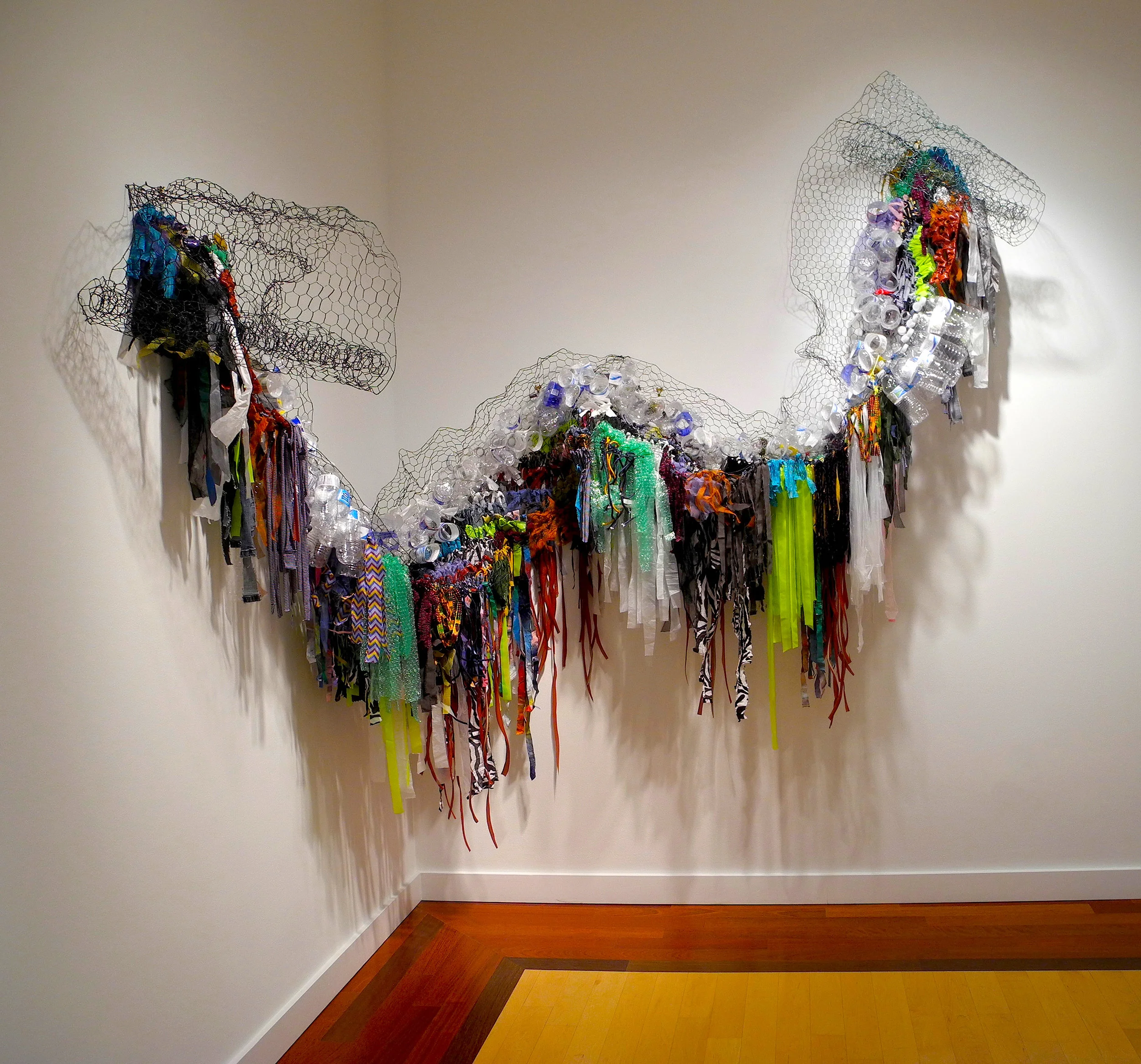 Serpentine, Commissioned Installation, Mixed Media on Chicken Wire, 100 in. x 120