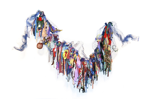 BV Rainbow , Mixed Media on Chicken Wire, 100 in. x 120 in., 2011, Parrish Gallery, Georgetown, Wash., DC