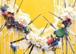 Amber Robles-Gordon , "Lace", 2010, Mixed Media on canvas, 36 x 36.