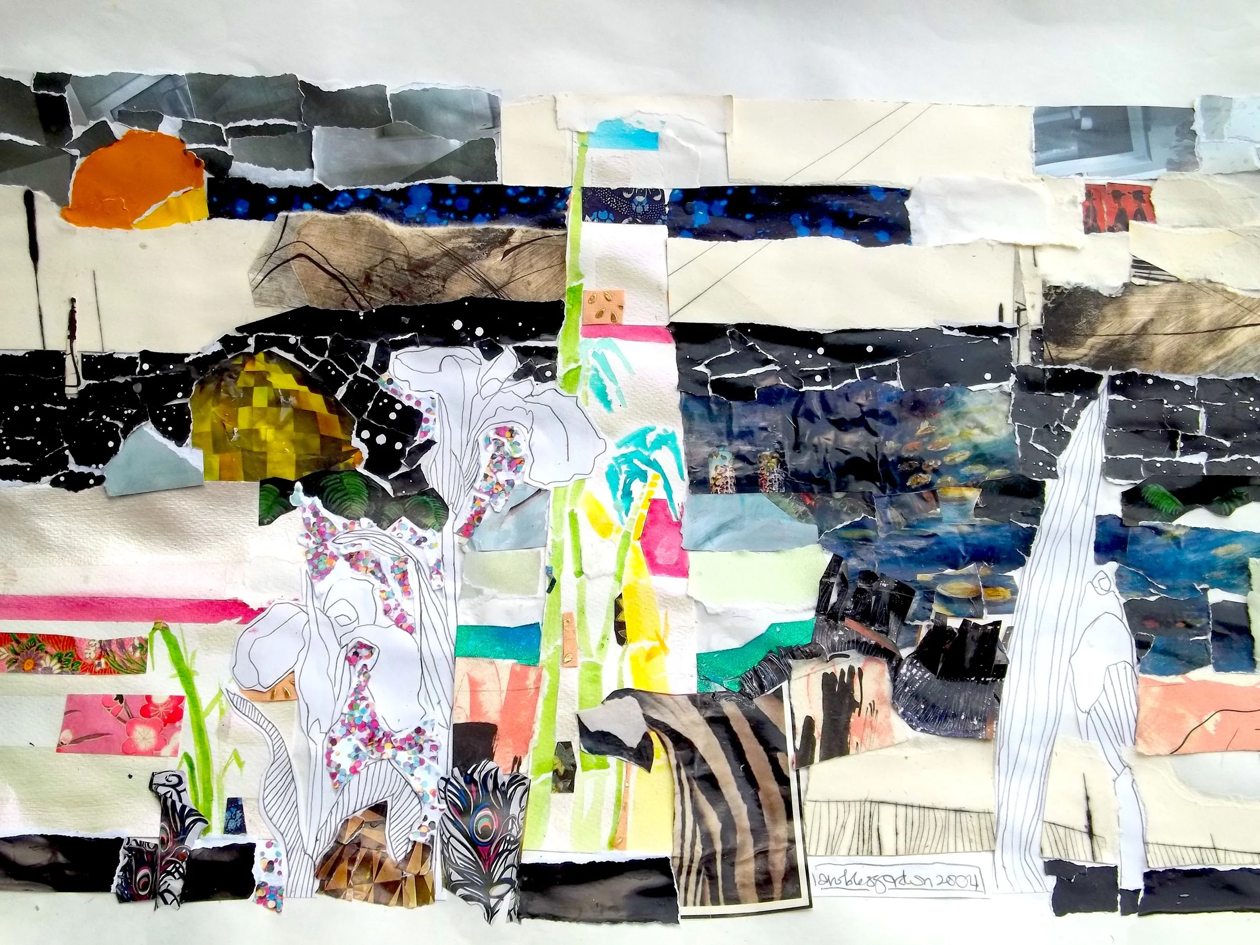 Nightwalking, Collage, 14 x 18 in.,2017 Prices available upon request.