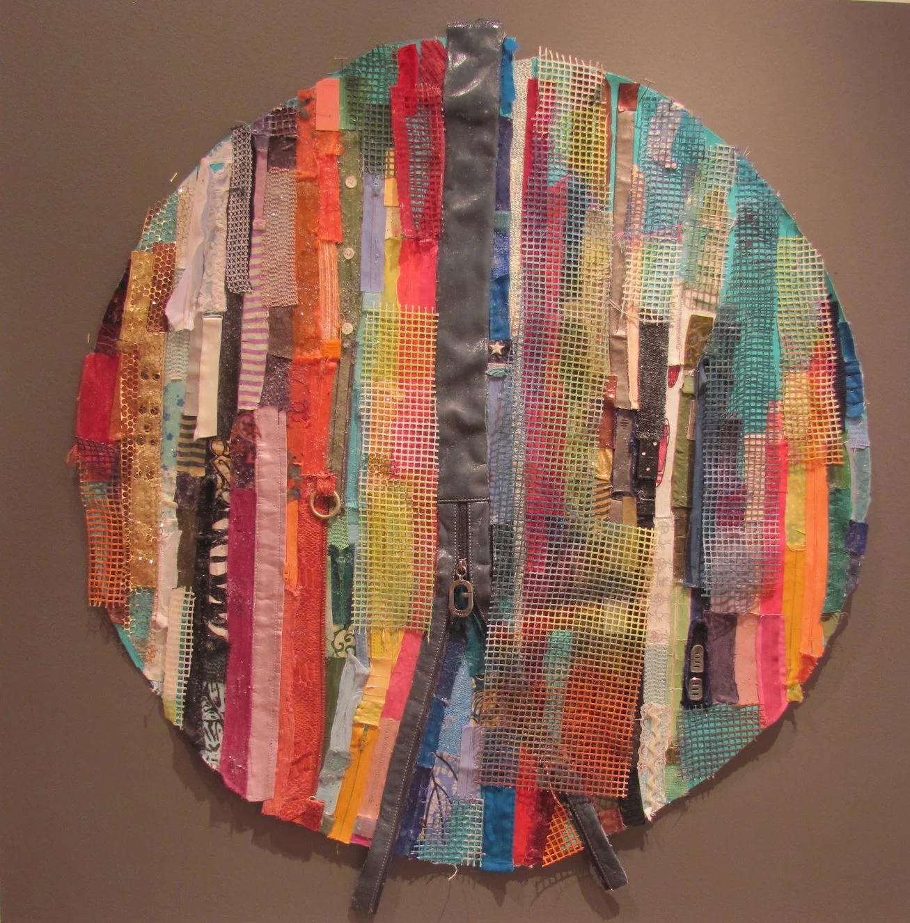 All That Is Constructed, Mixed Media on Canvas, 36 Diameter, Sold