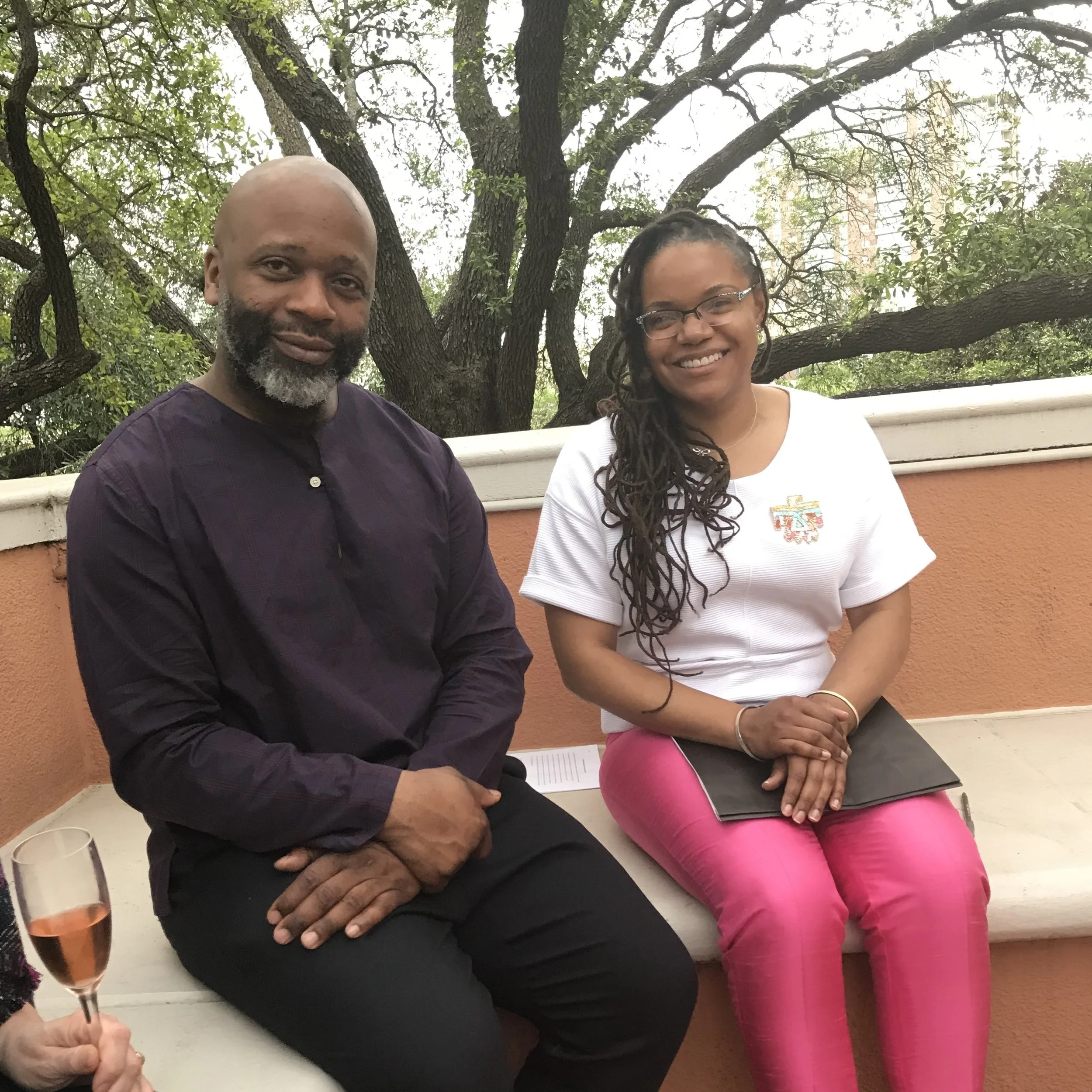 Theaster Gates and Zoma Wallace Image from: https://www.idsva.edu/news1/2018/4/23/idsva-student-zoma-wallace-at-the-nasher-prize-graduate-symposium