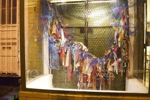BV Rainbow , Mixed Media on Chicken Wire, 100 in. x 120 in., 2011, Pleasant Plains Gallery, Washington, DC