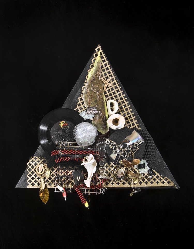 Cosmic Black, Mixed Media on Canvas, 16 in.x 16 in. x 16 in., Pricing available upon request.