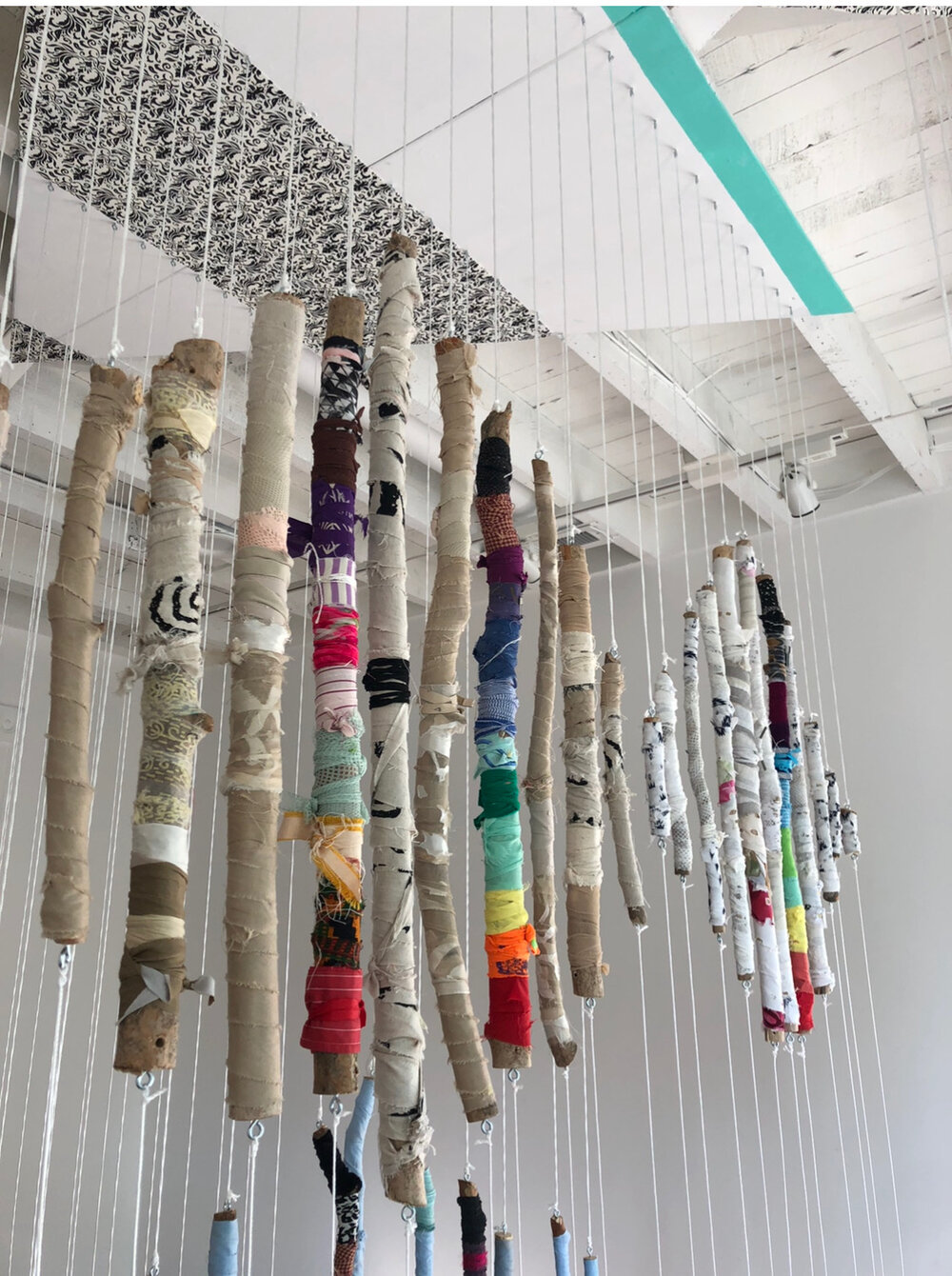 Fertile Grounds; of minds, of wombs and of the earth, Detail, Mixed Media Public Art Installation, 2019, The Nicholson Project, Washington, DC, Photo taken by Beth Ferraro