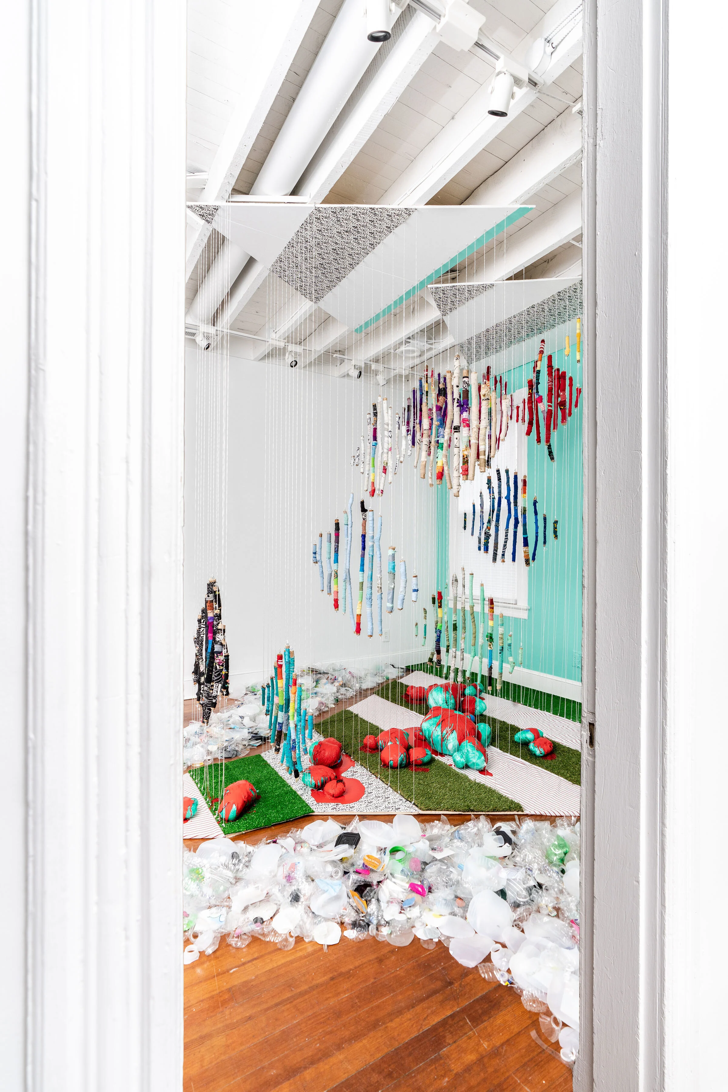 Fertile Grounds; of minds, of wombs and of the earth, Detail, Mixed Media Public Art Installation, 2019, The Nicholson Project, Washington, DC, Photo taken by Anne Kim