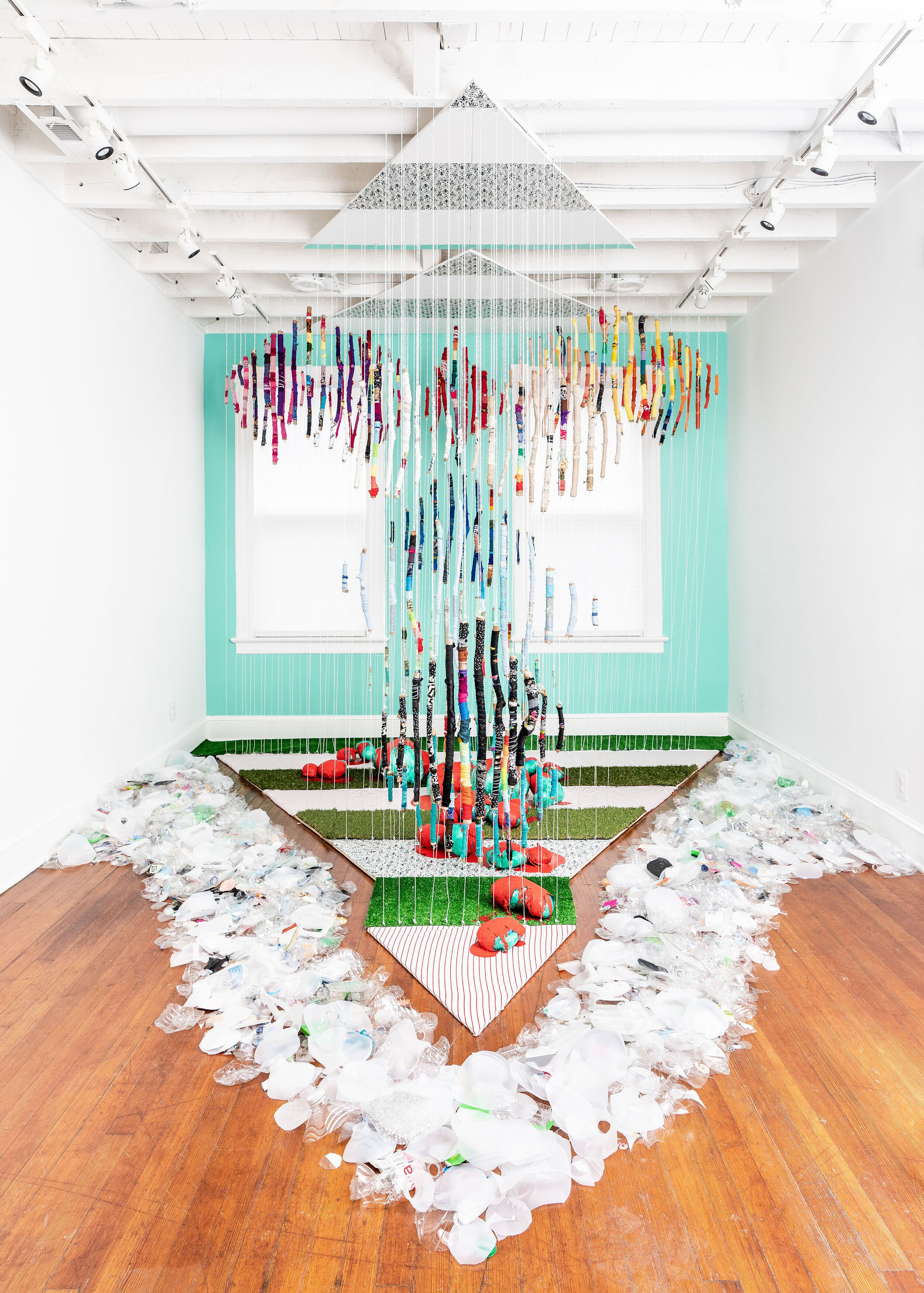 Fertile Grounds; of minds, of wombs and of the earth, Detail, Mixed Media Public Art Installation, 2019, The Nicholson Project, Washington, DC, Photo taken by Anne Kim