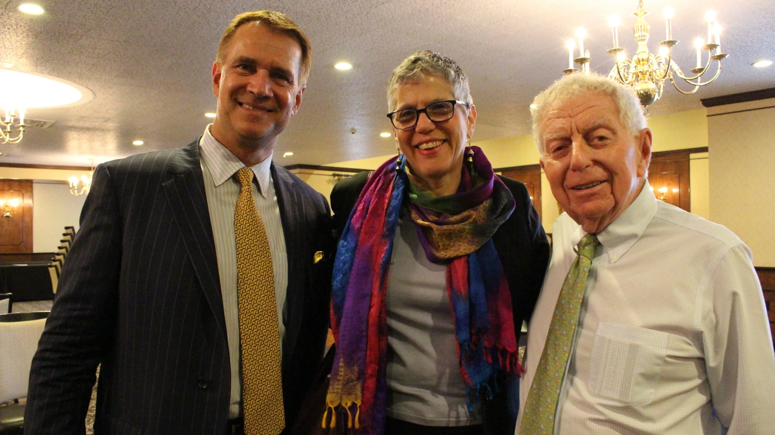 Louis Pierro, Valerie Bogart and Peter Strauss at the 2018 Elder Law Forum