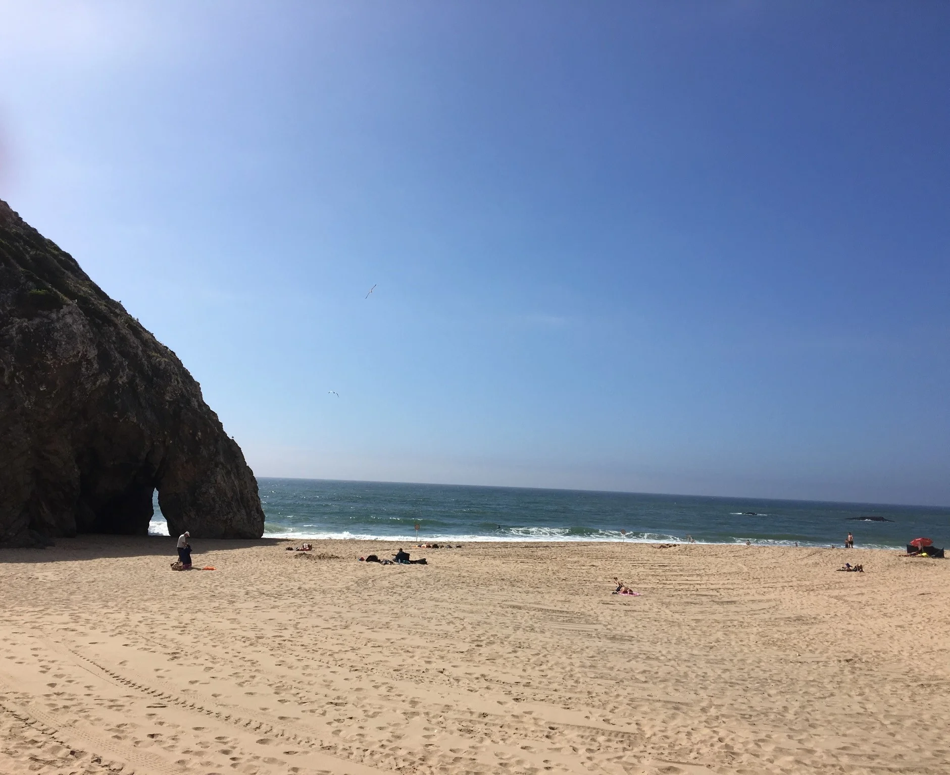 Praia da Adraga, perfectly calm and secluded with soft sand and gorgeous cliffs